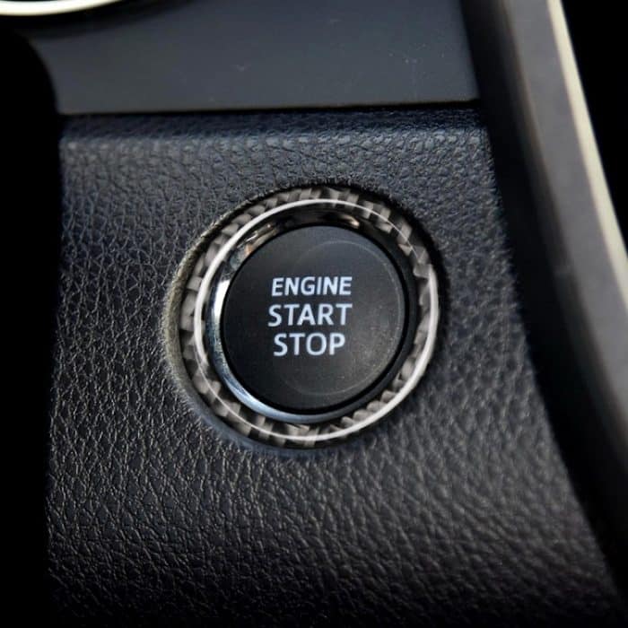 Auto Carbon Faser Ein-Knopf-Start dekorative Aufkleber für Toyota Eighth Generation Camry 2018-2019 – Bild 6