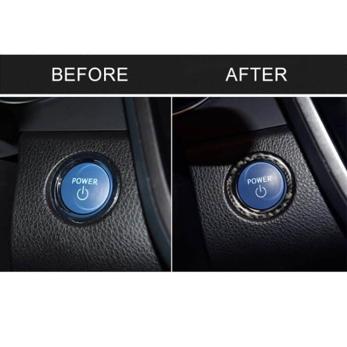 Auto Carbon Faser Ein-Knopf-Start dekorative Aufkleber für Toyota Eighth Generation Camry 2018-2019 – Bild 7