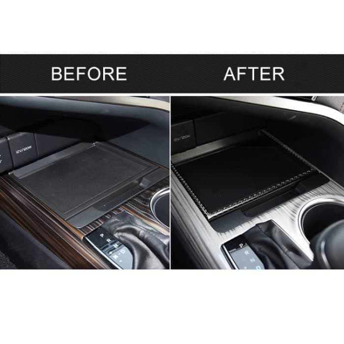 Auto Carbon Faser Aufbewahrungsbox U-Form Rahmen dekorative Aufkleber für Toyota Achte Generation Camry 2018-2019 – Bild 7