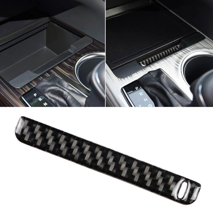 CRP0559.jpg Auto Carbon Fiber Storage Box Nut dekorative Aufkleber für Toyota Achte Generation Camry 2018-2019, Linksantrieb – Bild 1