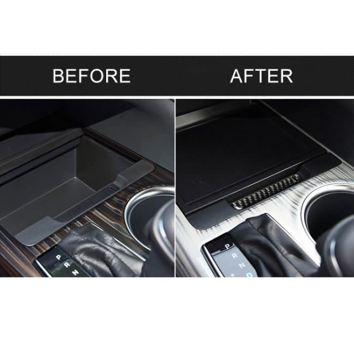 Auto Carbon Fiber Storage Box Nut dekorative Aufkleber für Toyota Achte Generation Camry 2018-2019, Linksantrieb – Bild 7