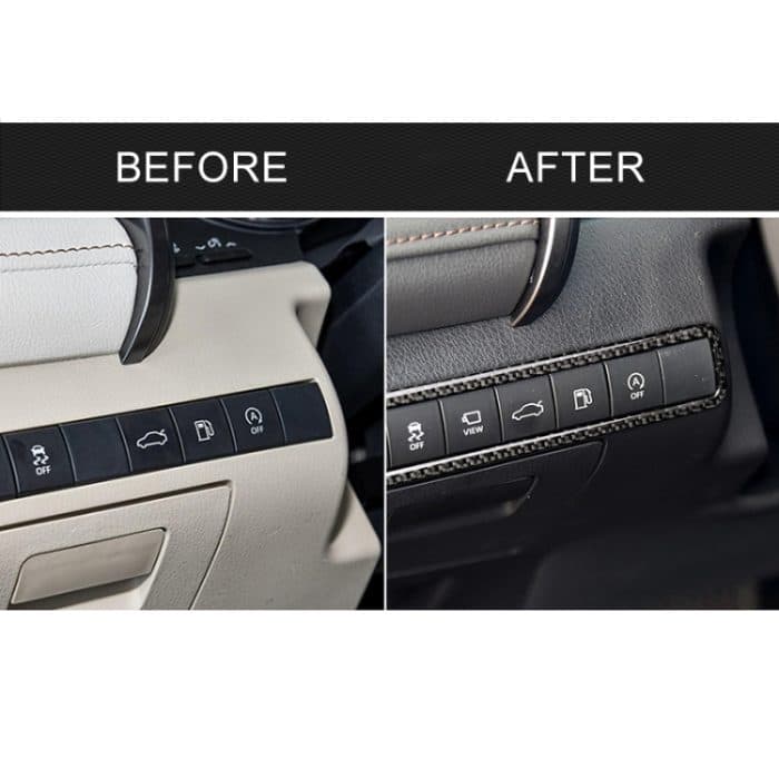 Auto Carbon Fiber Main Driving Multifunktionaler Knopfrahmen Dekorativer Aufkleber für Toyota Achte Generation Camry 2018-2019 – Bild 7