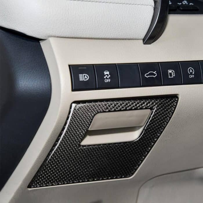 Auto Kohlefaser Hauptantrieb Aufbewahrungsbox dekorative Aufkleber für Toyota Achte Generation Camry 2018-2019, Linksantrieb – Bild 6