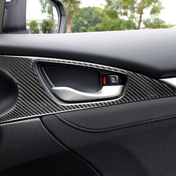 2 PCS Car Carbon Fiber Tür Innengriff Handgelenkplatte Dekorativer Aufkleber für Honda Tenth Generation Civic 2016-2019 – Bild 6