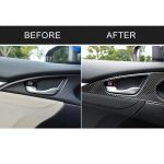 2 PCS Car Carbon Fiber Tür Innengriff Handgelenkplatte Dekorativer Aufkleber für Honda Tenth Generation Civic 2016-2019 – Bild 7