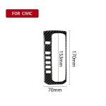 Auto Carbon Faser Zahnrad Position Knopfrahmen Dekorativer Aufkleber für Honda Zehnte Generation Civic 2016-2019, Linksantrieb – Bild 5