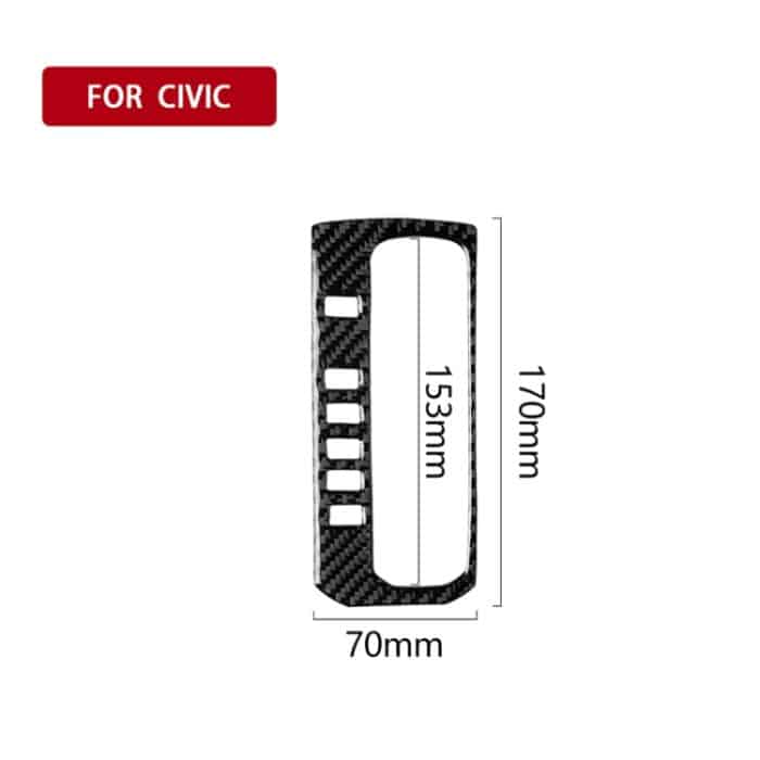 Auto Carbon Faser Zahnrad Position Knopfrahmen Dekorativer Aufkleber für Honda Zehnte Generation Civic 2016-2019, Linksantrieb – Bild 5
