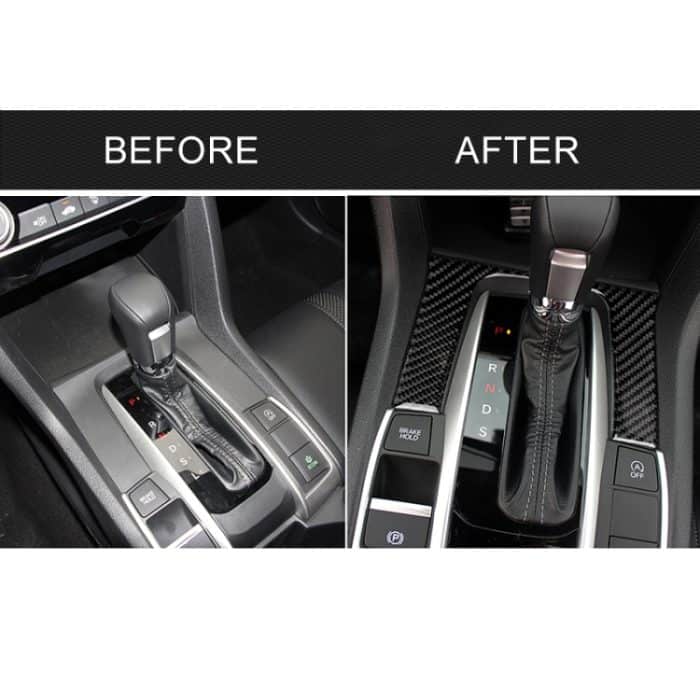 Auto Carbon Fiber Gear Position Panel dekorative Aufkleber für Honda Tenth Generation Civic 2016-2019 – Bild 7