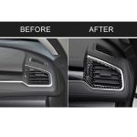 Auto Carbon Faser rechts und links Luftauslass dekorative Aufkleber für Honda Zehnte Generation Civic 2016-2019, Linksantrieb – Bild 7