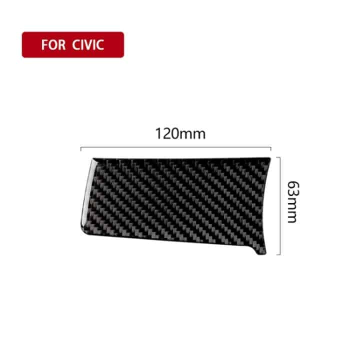 Auto Carbon Fiber Central Control Linksstreifen Dekorativer Aufkleber für Honda Tenth Generation Civic 2016-2019, Linksantrieb – Bild 5