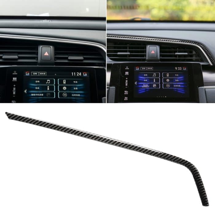 Auto Carbon Fiber Central Control Luftauslass Oberer dekorativer Aufkleber für Honda Tenth Generation Civic 2016-2019, Linksantrieb – Bild 1