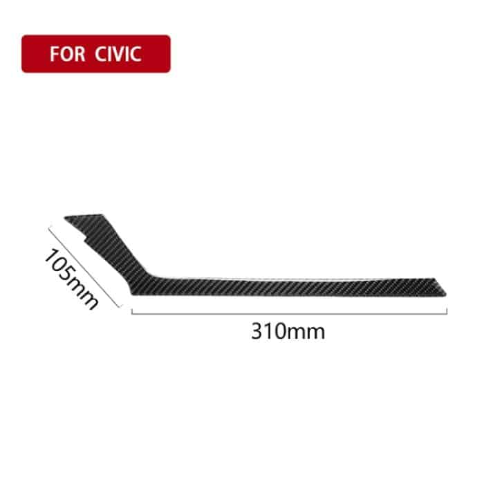 Auto Carbon Fiber Central Control Luftauslass unter dekorativem Aufkleber für Honda Tenth Generation Civic 2016-2019, Linksantrieb – Bild 5