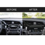 Auto Carbon Fiber Central Control Luftauslass unter dekorativem Aufkleber für Honda Tenth Generation Civic 2016-2019, Linksantrieb – Bild 7