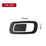 Auto Carbon Fiber Storage Box Schalter dekorative Aufkleber für Honda Zehnte Generation Civic 2016-2019, Linksantrieb – Bild 5