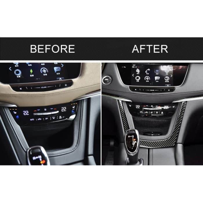 Auto Carbon Fiber Central Control U-Form Rahmen dekorative Aufkleber für Cadillac XT5 2016-2017 – Bild 7