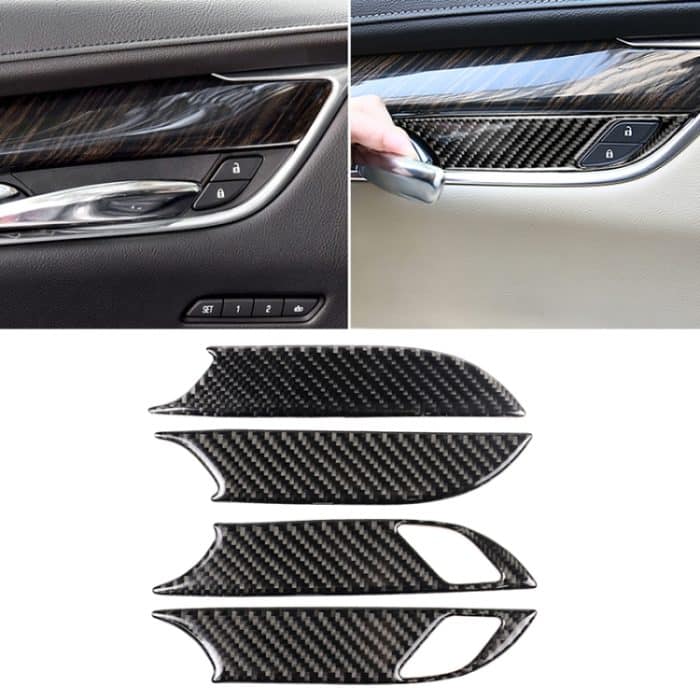 CRP0588.jpg Auto Carbon Faser Tür Innengriff Handgelenk Panel dekorative Aufkleber für Cadillac XT5 2016-2017 – Bild 1