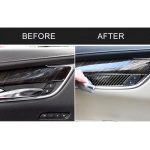 Auto Carbon Faser Tür Innengriff Handgelenk Panel dekorative Aufkleber für Cadillac XT5 2016-2017 – Bild 7