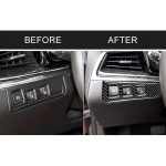 Auto Carbon Fiber Scheinwerfer Schalterrahmen dekorative Aufkleber für Cadillac XT5 2016-2017, Low Version, Linksantrieb – Bild 7