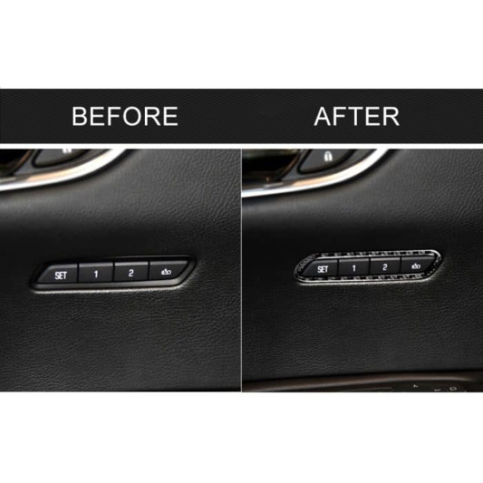 Auto Carbon Fiber Sitzverstellung Einstellung Dekorativer Aufkleber für Cadillac XT5 2016-2017, Linkslenker – Bild 7