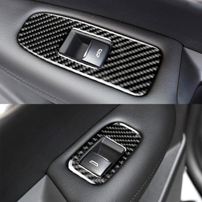 Auto Carbon Fiber Tür Fensterheber Panel dekorative Aufkleber für Cadillac XT5 2016-2017 – Bild 6