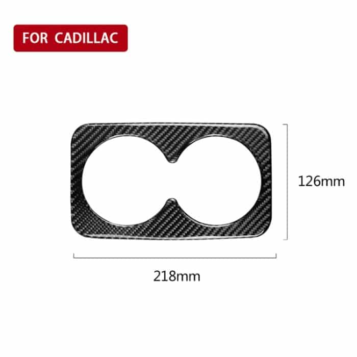 Auto Carbon Fiber Hinterarmlehne Water Cup Dekorativer Aufkleber für Cadillac XT5 2016-2017 – Bild 5