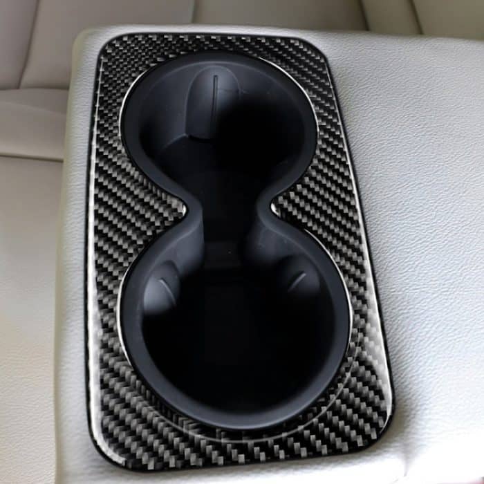 Auto Carbon Fiber Hinterarmlehne Water Cup Dekorativer Aufkleber für Cadillac XT5 2016-2017 – Bild 6