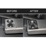 Auto Carbon Fiber Hinterarmlehne Water Cup Dekorativer Aufkleber für Cadillac XT5 2016-2017 – Bild 7