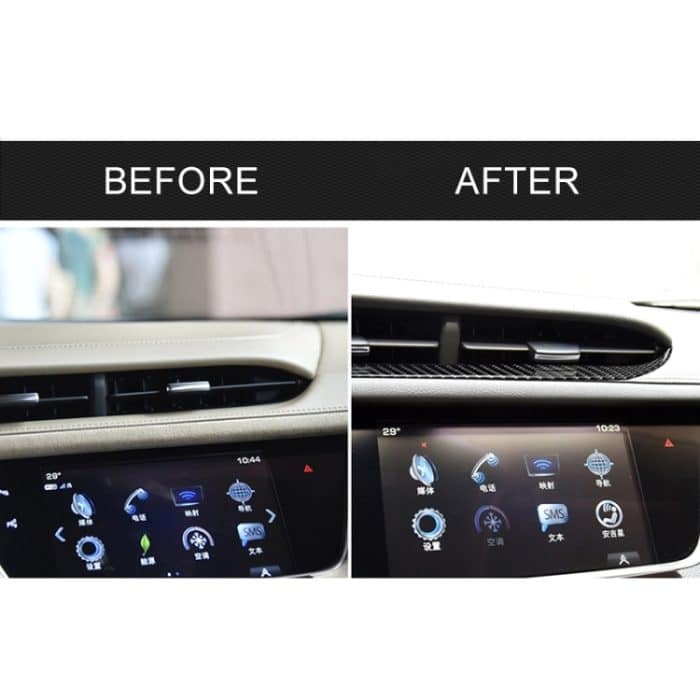 Auto Carbon Fiber Middle Air Outlet Dekorativer Aufkleber für Cadillac XT5 2016-2017, Linkslenker – Bild 7