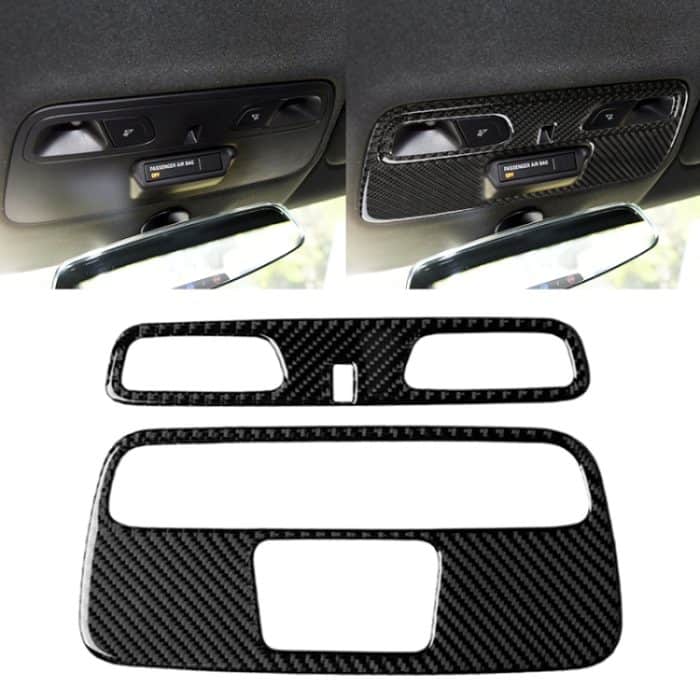 2 in 1 Auto Carbon Fiber Dome Light Panel dekorative Aufkleber für Chevrolet Camaro 2016 – Bild 1