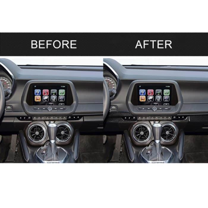 5 in 1 Auto Kohlefaser Mittelkonsole dekorative Aufkleber für Chevrolet Camaro 2017-2019, Linksantrieb – Bild 7