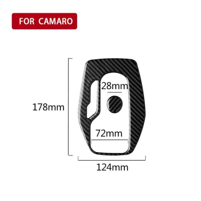 2 in 1 Auto Carbon Fiber Gear Frame Dekorativer Aufkleber für Chevrolet Camaro 2017-2019 – Bild 5