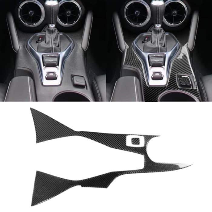 CRP0615.jpg 2 in 1 Auto Carbon Faser Zentralsteuerung Außenrahmen Dekorativer Aufkleber für Chevrolet Camaro 2017-2019 – Bild 1
