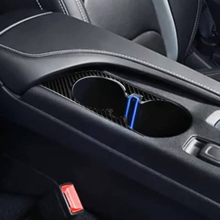 Auto Kohlefaser Wasserbecherhalter dekorative Aufkleber für Chevrolet Camaro 2017-2019 – Bild 6