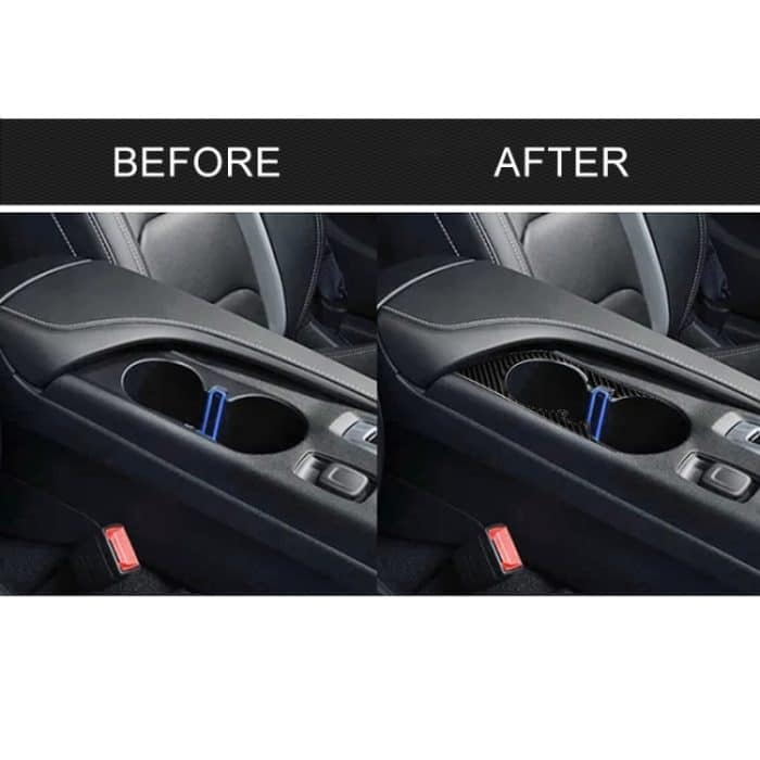 Auto Kohlefaser Wasserbecherhalter dekorative Aufkleber für Chevrolet Camaro 2017-2019 – Bild 7