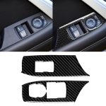 2 in 1 Auto Carbon Faser Fensterheber Panel dekorative Aufkleber für Chevrolet Camaro 2017-2019, Linksantrieb