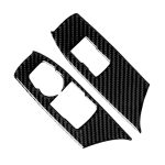 2 in 1 Auto Carbon Faser Fensterheber Panel dekorative Aufkleber für Chevrolet Camaro 2017-2019, Linksantrieb – Bild 2