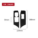 2 in 1 Auto Carbon Faser Fensterheber Panel dekorative Aufkleber für Chevrolet Camaro 2017-2019, Linksantrieb – Bild 5