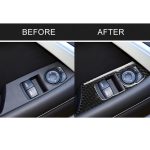 2 in 1 Auto Carbon Faser Fensterheber Panel dekorative Aufkleber für Chevrolet Camaro 2017-2019, Linksantrieb – Bild 7