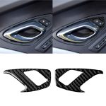 2 PCS Car Carbon Fiber Innentürschloss Dekorativer Aufkleber für Chevrolet Camaro 2017-2019