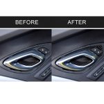 2 PCS Car Carbon Fiber Innentürschloss Dekorativer Aufkleber für Chevrolet Camaro 2017-2019 – Bild 7