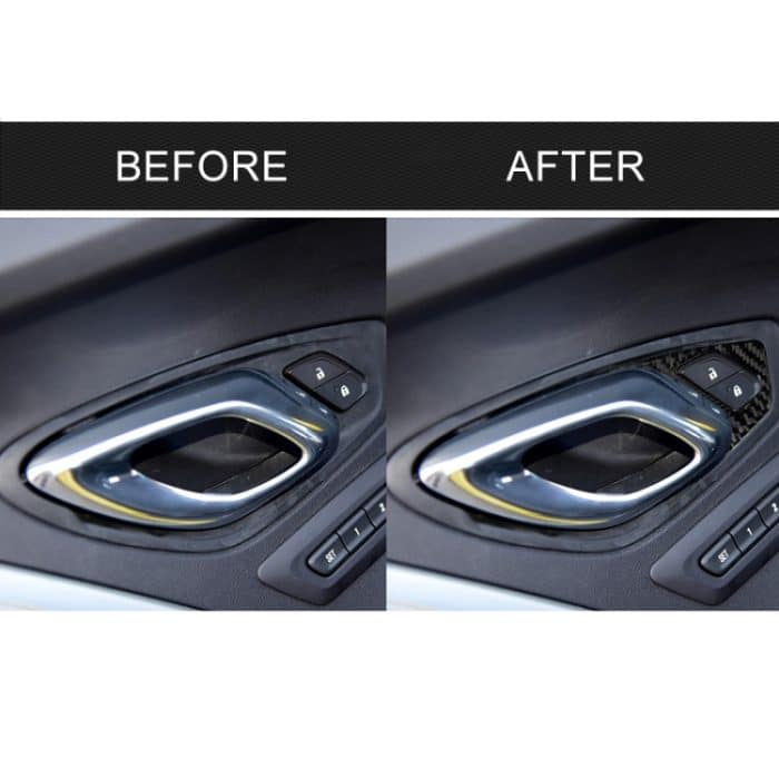 2 PCS Car Carbon Fiber Innentürschloss Dekorativer Aufkleber für Chevrolet Camaro 2017-2019 – Bild 7