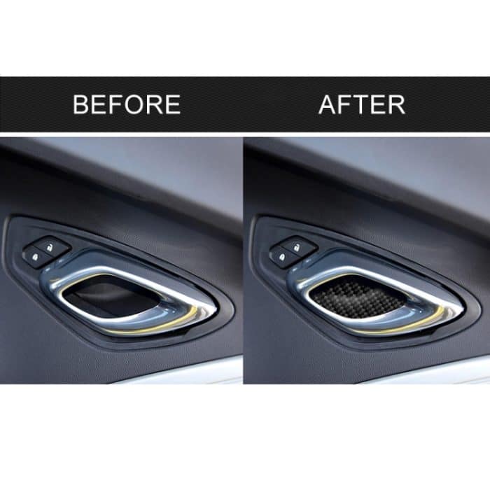 Auto Carbon Faser Tür Innengriff Handgelenk Panel dekorative Aufkleber für Chevrolet Camaro 2017-2019 – Bild 7