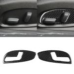 2 PCS Car Carbon Fiber Sitzverstellplatte Dekorativer Aufkleber für Chevrolet Camaro 2017-2019