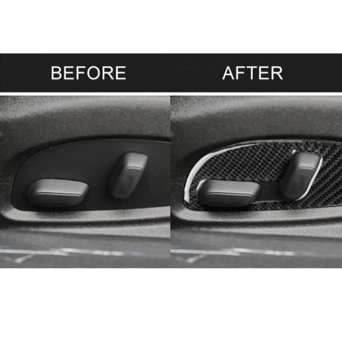 2 PCS Car Carbon Fiber Sitzverstellplatte Dekorativer Aufkleber für Chevrolet Camaro 2017-2019 – Bild 7