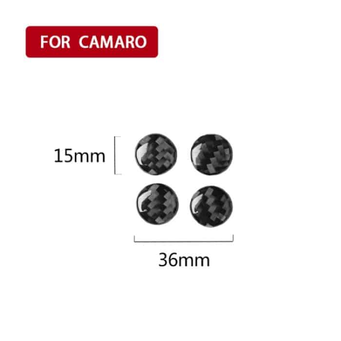 4 PCS Car Carbon Fiber Air Outlet Dekorativer Aufkleber für Chevrolet Camaro 2017-2019 – Bild 5