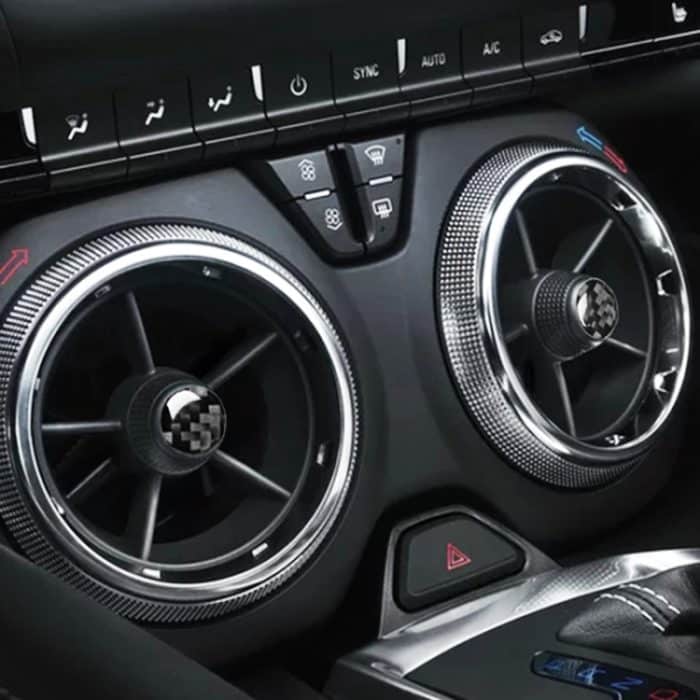 4 PCS Car Carbon Fiber Air Outlet Dekorativer Aufkleber für Chevrolet Camaro 2017-2019 – Bild 6