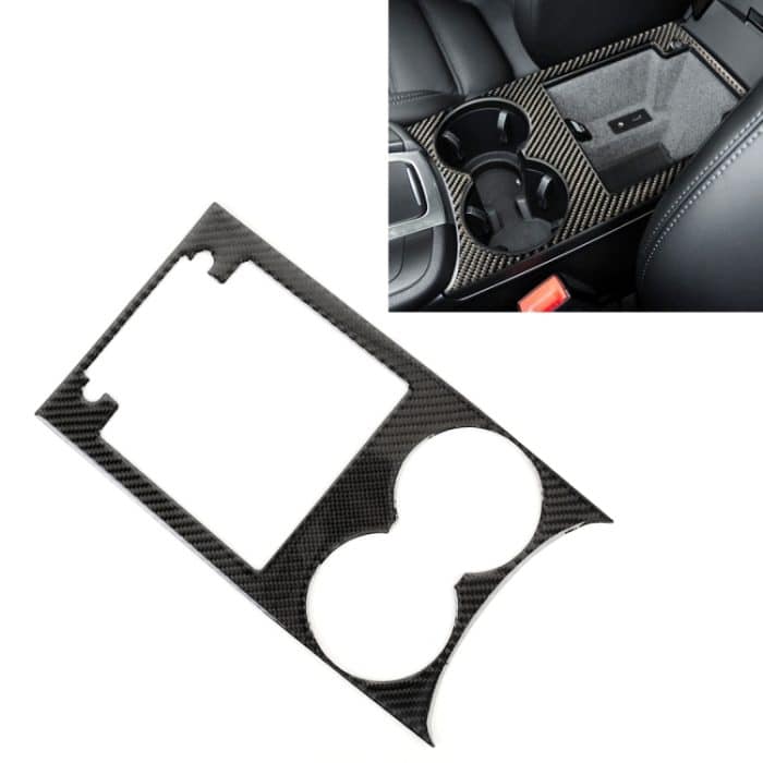 Carbon Faser Auto Wasser Cup Panel dekorative Aufkleber für Porsche Macan – Bild 1
