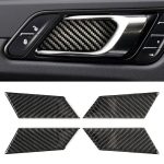 4 PCS Carbon-Faser-Auto-Innentür Bowl dekorative Aufkleber für Porsche Macan