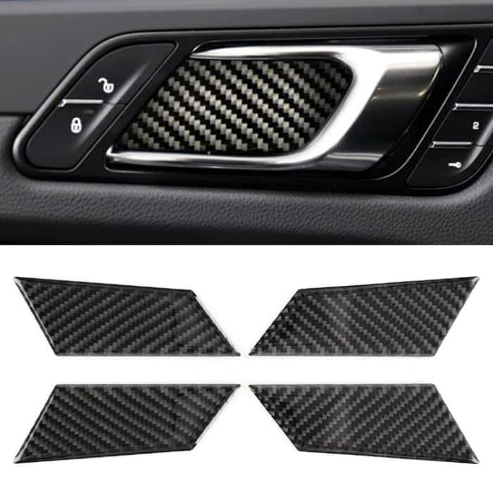 CRP0644.jpg 4 PCS Carbon-Faser-Auto-Innentür Bowl dekorative Aufkleber für Porsche Macan – Bild 1