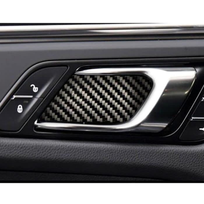 4 PCS Carbon-Faser-Auto-Innentür Bowl dekorative Aufkleber für Porsche Macan – Bild 5